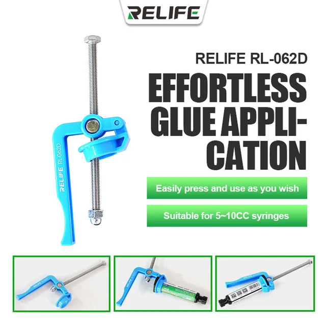 RELIFE RL-062D Ręczny pistolet do klejenia Formowanie wtryskowe o wysokiej wytrzymałości do strzykawki 5 ~ 10CC Pasta olejowa do lutowania Narzędzie do klejenia strukturalnego