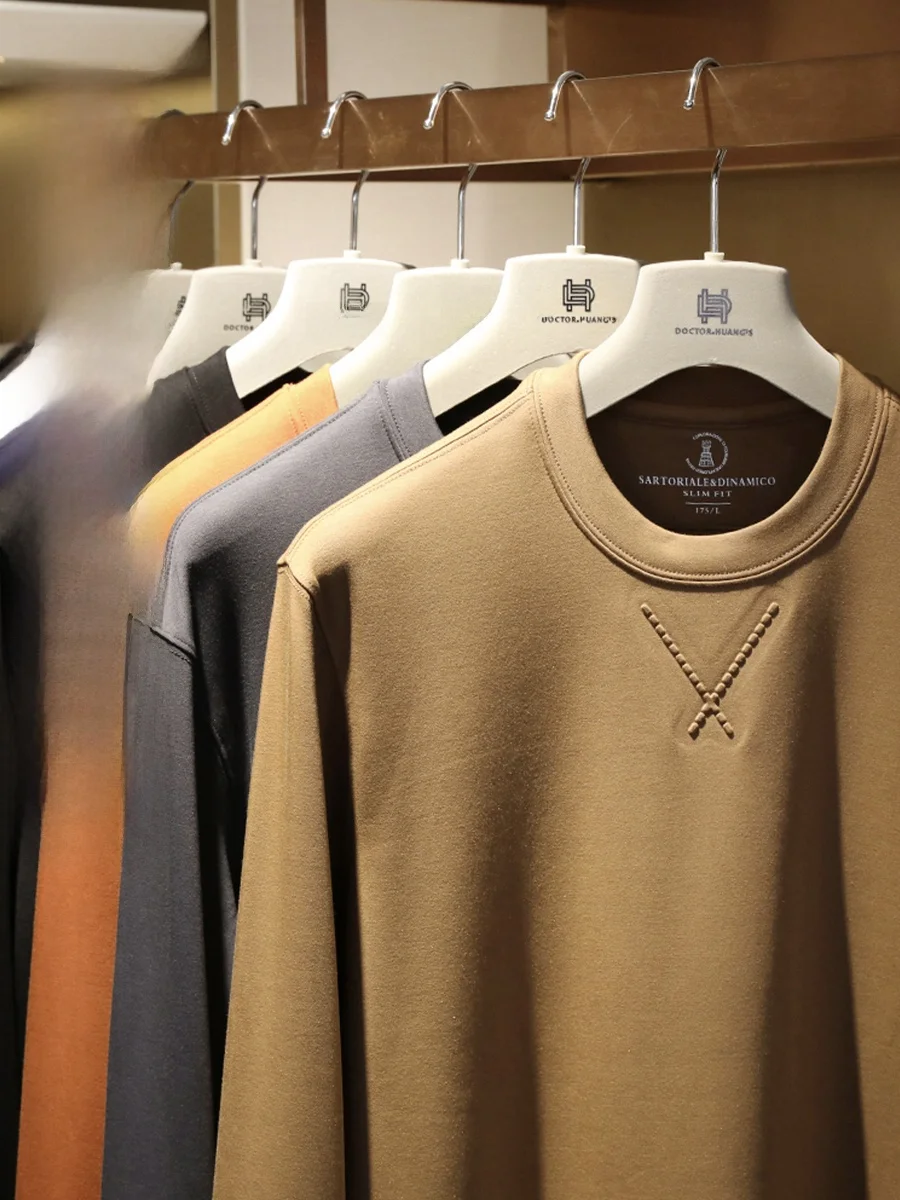 

Comfortable Cloud-Like Modal Long Sve T-irt Men's Layering Base Sweatirt Spring Autumn New Sle Faion Urban Casual ...