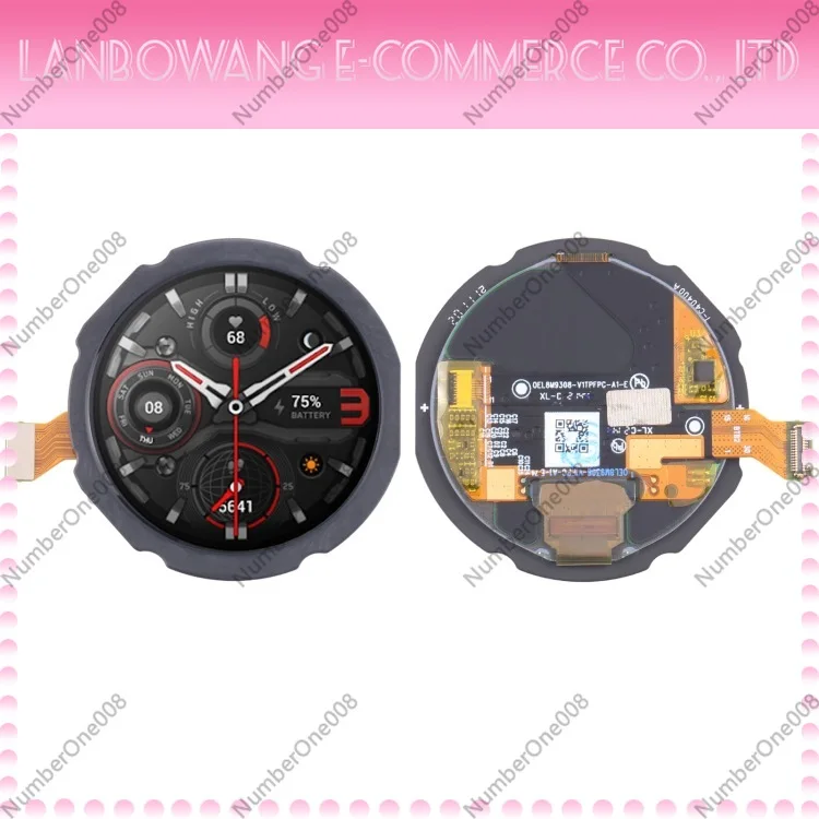 Original LCD Touch Assembly Smartwatch Screen Replacement Round Full Lamination Display Repair Part