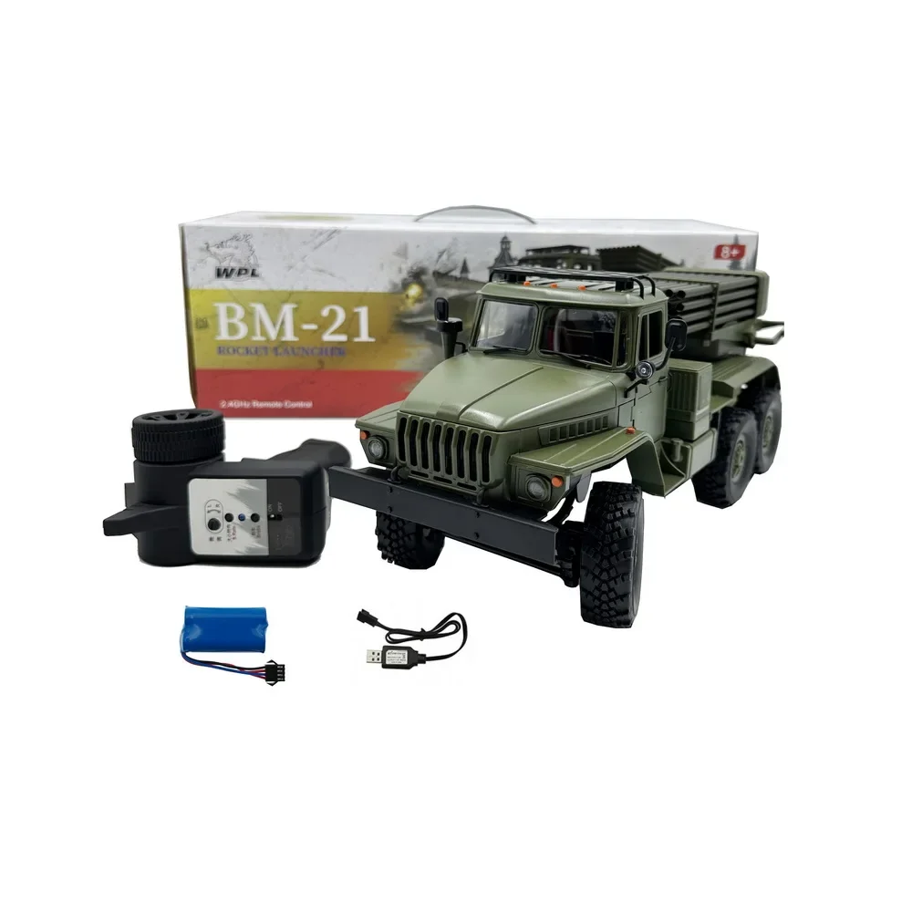 Para WPL B36-2 1/16 tubo lanzador de cohetes de Metal camión Rc BM-21 Gradu 6x6 vehículo caja de cambios de 2 velocidades