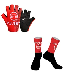 2024 ARKEA BB HOTEL Team  One Pair Half Finger Cycling Gloves + ONE PAIR CYCLING SOCKS