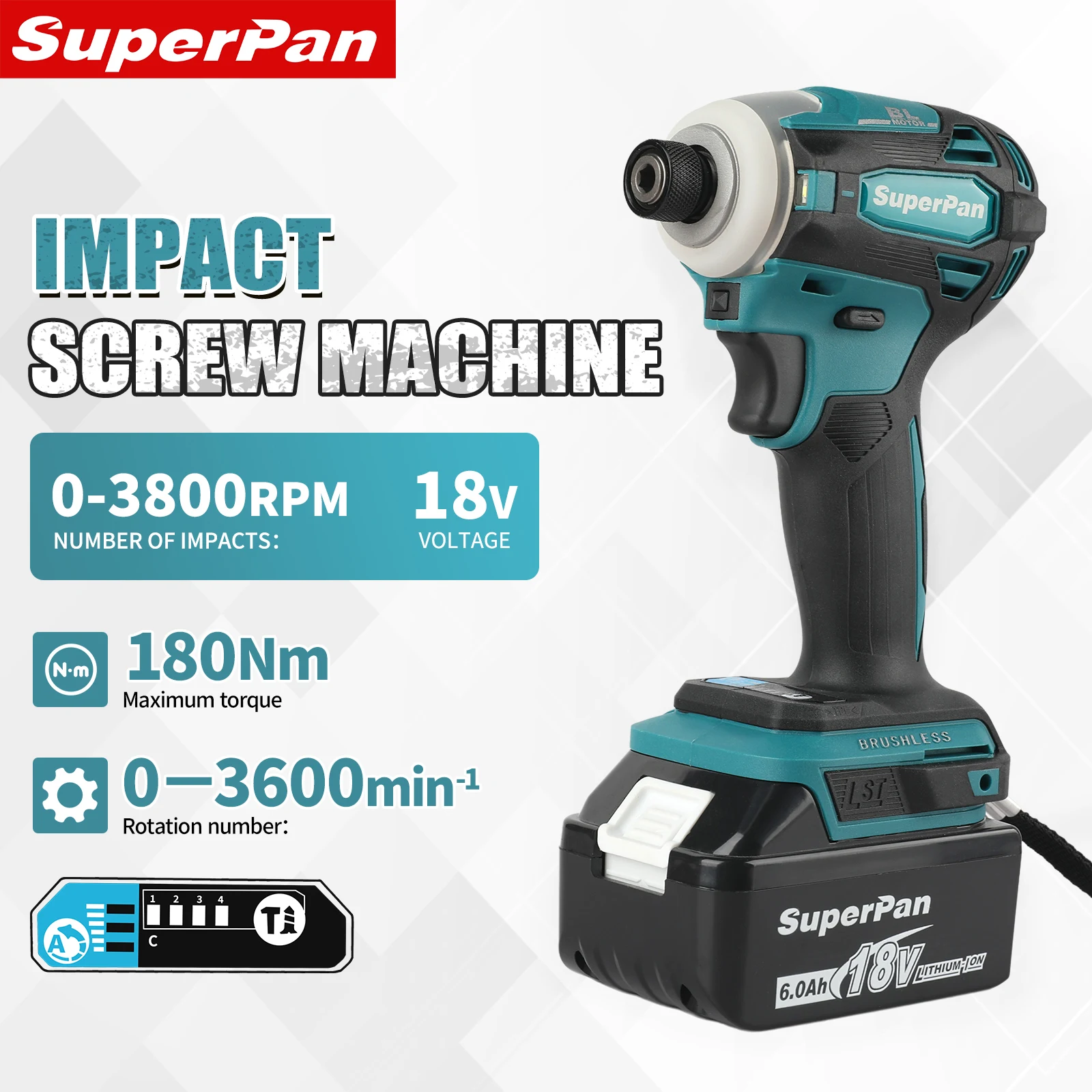 

Бесщеточный аккумуляторный шуруповерт DTD172 Impact Drive 1/4 дюйма, 180 Н·м, электрическая дрель, электроинструмент для аккумуляторов Makita 18В