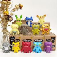 Anime Figure Fugglers Ugly Monsters Cute Tooth Monster Series Handheld Blind Box Doll Creative Ugly Cute Ornament Model Toy Doll