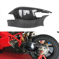 For Ducati 848 1098 1198 Motorcycle Carbon Fiber Rear Swingarm Frame Cover Guard Fairing