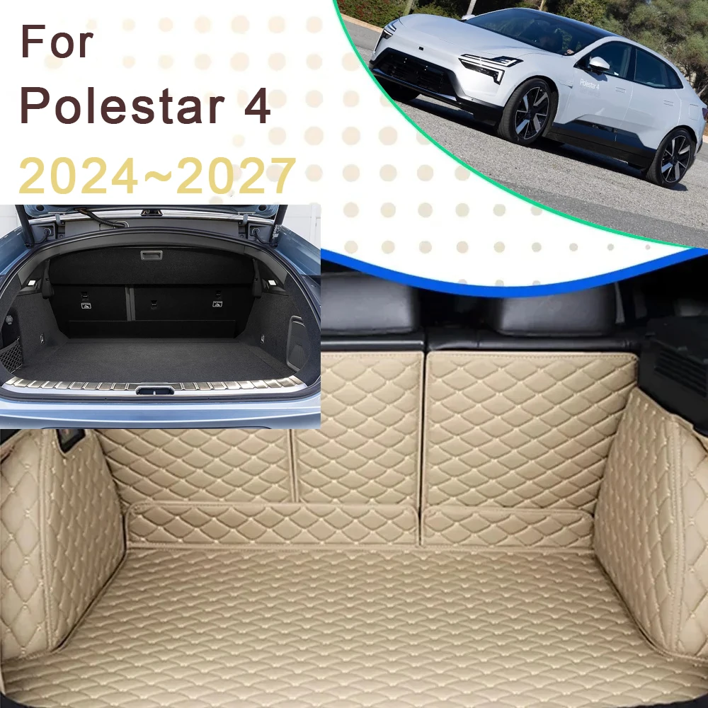 

Car Trunk Cargo Liner For Polestar 4 2024 2025 2026 2027 Waterproof Rug Rear Boor Mat Carpets Storage Pad Auto Accessories