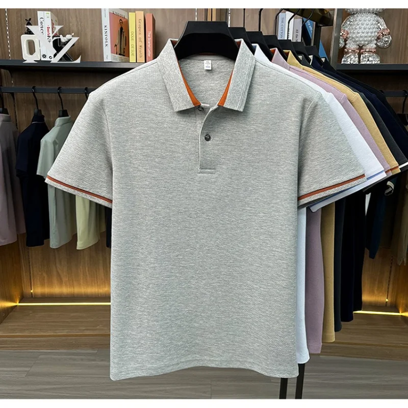 Opening Sale |Men's Summer Business Polo Shirt Contrast Collar Short Sleeve T-Shirt Casual Daily Work Tops Breathable
