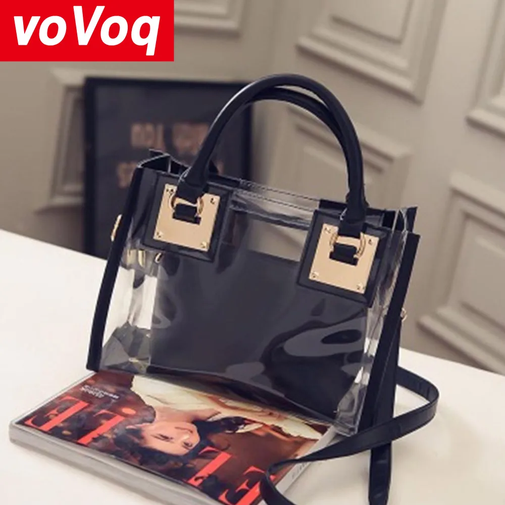 New Launch Fashion Candy Color Transparent Composite Bag Leisure Waterproof Commuter Street Single Shoulder Women's Bag