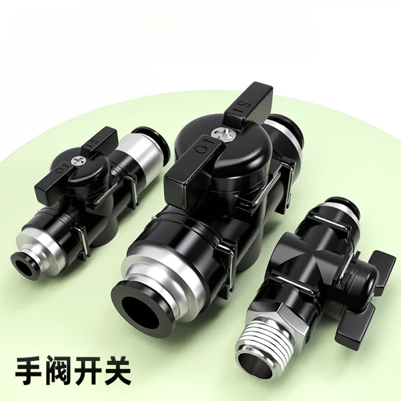 Air Hose Shut Off Valve with Quick Connect Fitting, Pneumatic Manual Control Switch for Air Line,SL26163