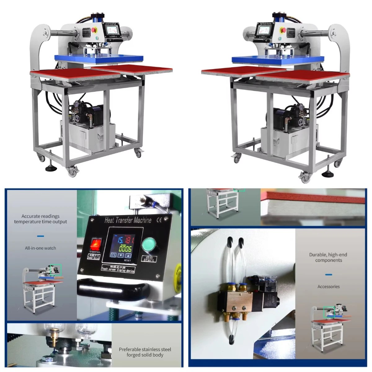 

2026 New New Automatic Multifunctional Hydraulic Heat Transfer Machine Auto Open T Shirt Heat Press Machines For Garment Use