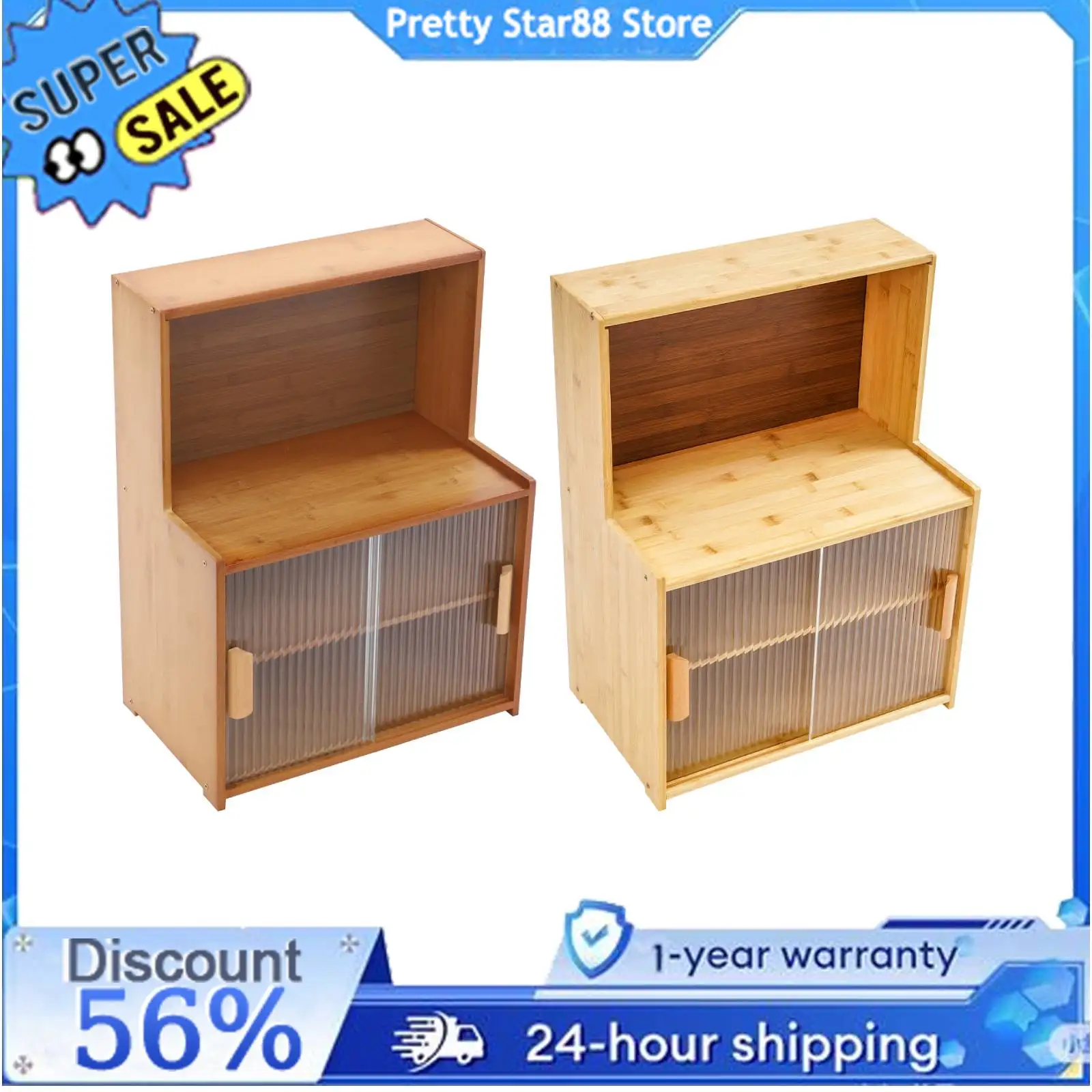 

Шкаф для хранения Кухонный шкаф для хранения Износостойкий кухонный шкаф с раздвижными дверцами для кухонь/каферов/десертных магазинов