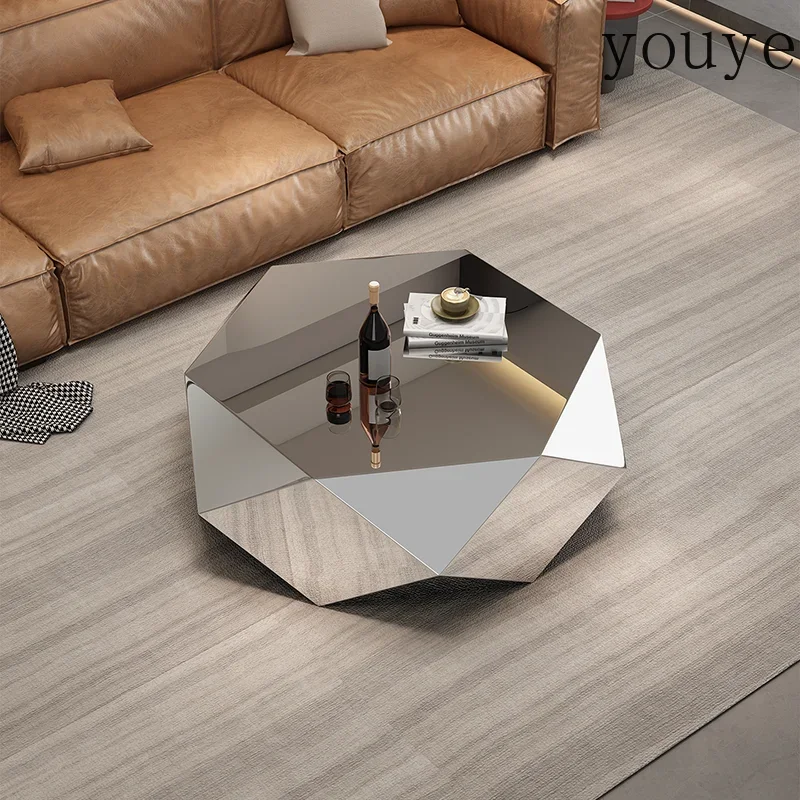 N10 Aesthetic Unique Coffee Table Modern Luxury Living Room Nordic Designer Side Table Simple Minimalist Meubles Home Furniture