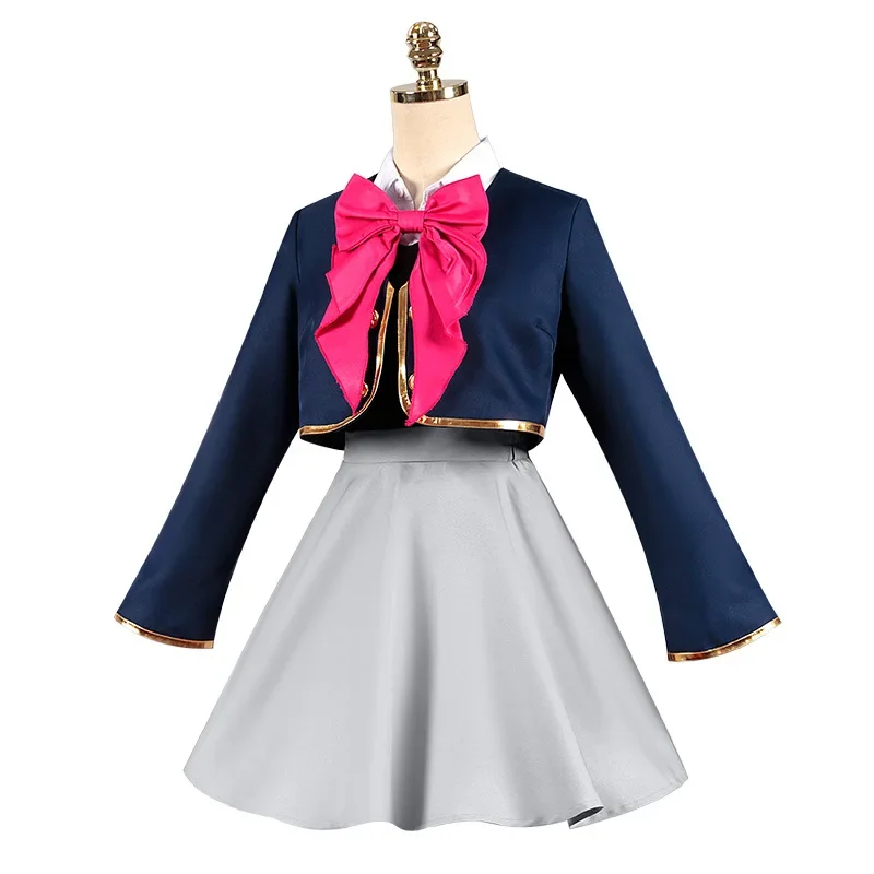 Anime Oshi no Ko cosplay Hoshino Rubii cosplay costume Halloween Cana Arima wig jacket skirts uniform outfit B-Komachi Aqua Ruby