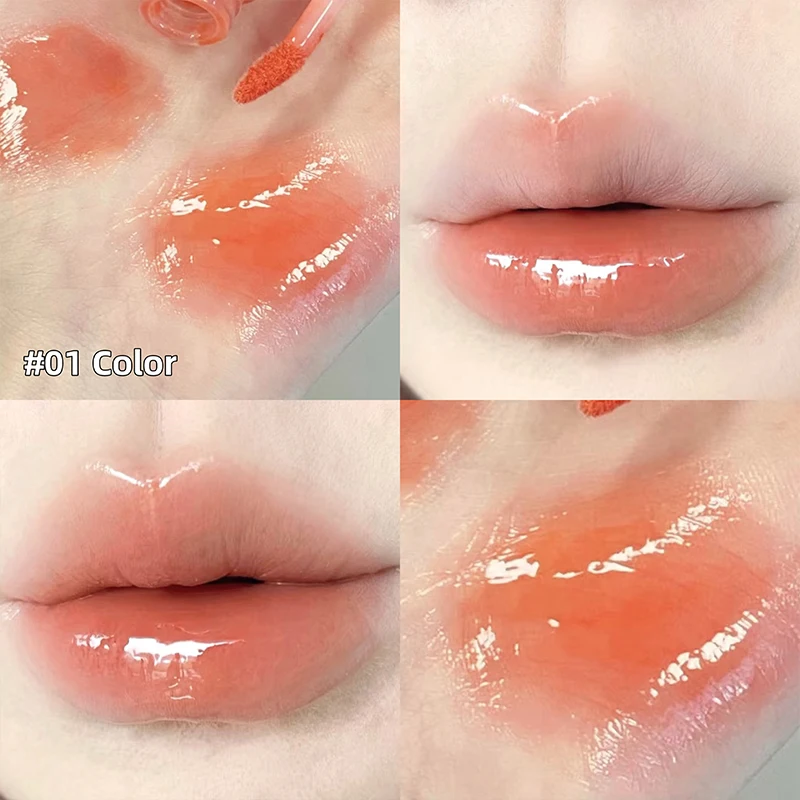 CACE Mirror Lipgloss, feuchtigkeitsspendender Lippenstift, wasser- und leichte Lippenglasur, nicht leicht zu kleben, Lipgloss, rosa Farbkosmetik