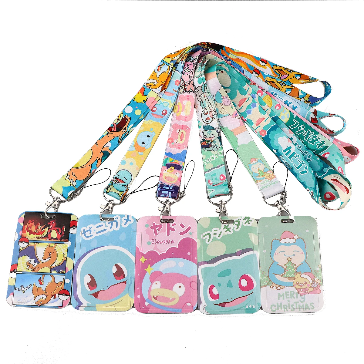 

Cartoon Print Webbing Lanyard Keychain Classic Story Ribbon Hang Rope Keyring Mobile Phone Charm Cute Neck Straps Key Rings