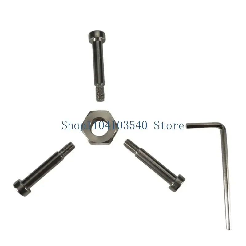 02DC Metal Faucet Handle for Plumbing Repair, Three Grip Replacement Knob with Threaded Center Mount and Visible Size Reference