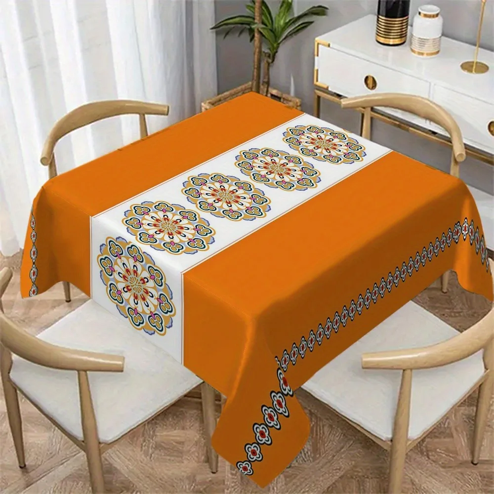 One piece of exotic ethnic pattern tablecloth, adding a unique artistic touch to the dining table.zyc