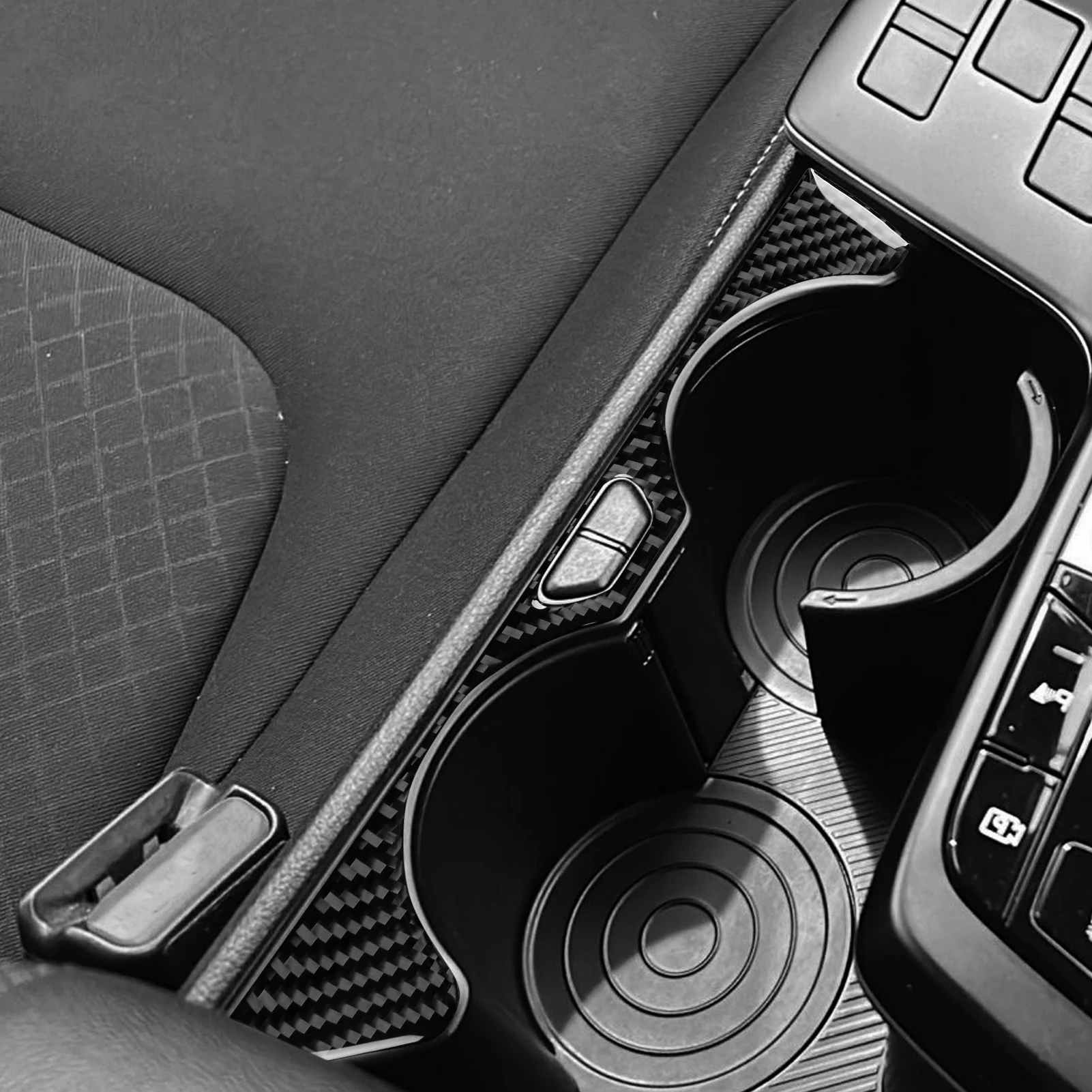 For Kia Sportage NQ5 2022 2023 2024 2025 Carbon Fiber Cup Holder Cover Automotive Interior  Trim Accessories Decoration Stickers