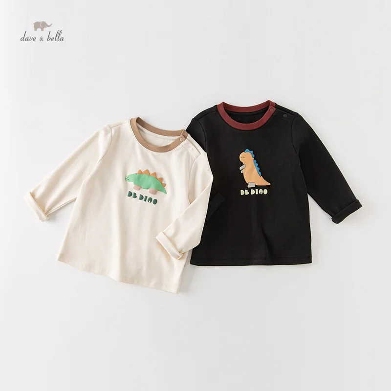 Dave Bella Herfst Jongen Baby T-Shirt Kinderen Top Puur Katoen Comfortabele Mode Casual Cartoon Outdoor Sport Db3236989