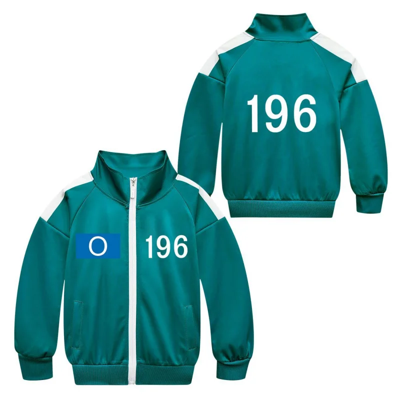 2025 الموسم الجديد رقم O/X 196 2 الحبار سيونغ جي هون تأثيري حلي بنين بنات التي شيرت ثلاثية الأبعاد ألعاب الطباعة البلوز للحزب C ★ ❤ ♡ ★