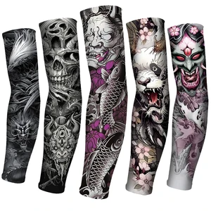 Lange Ärmel nahtlos für Männer und Frauen, Fahrhülsen im Freien, Sonnenschutz, Eisseide, Tattoo -Abdeckung, Sommer, 1 Paar 10 Hauptverkäufe Tatoo Arm Manga - №10