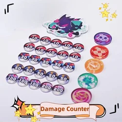 PTCG Pokemon Match segning Damage Counter Storage Box Board gioco di ruolo Crystal Drop Rubber Gengar GX Board Wave 8