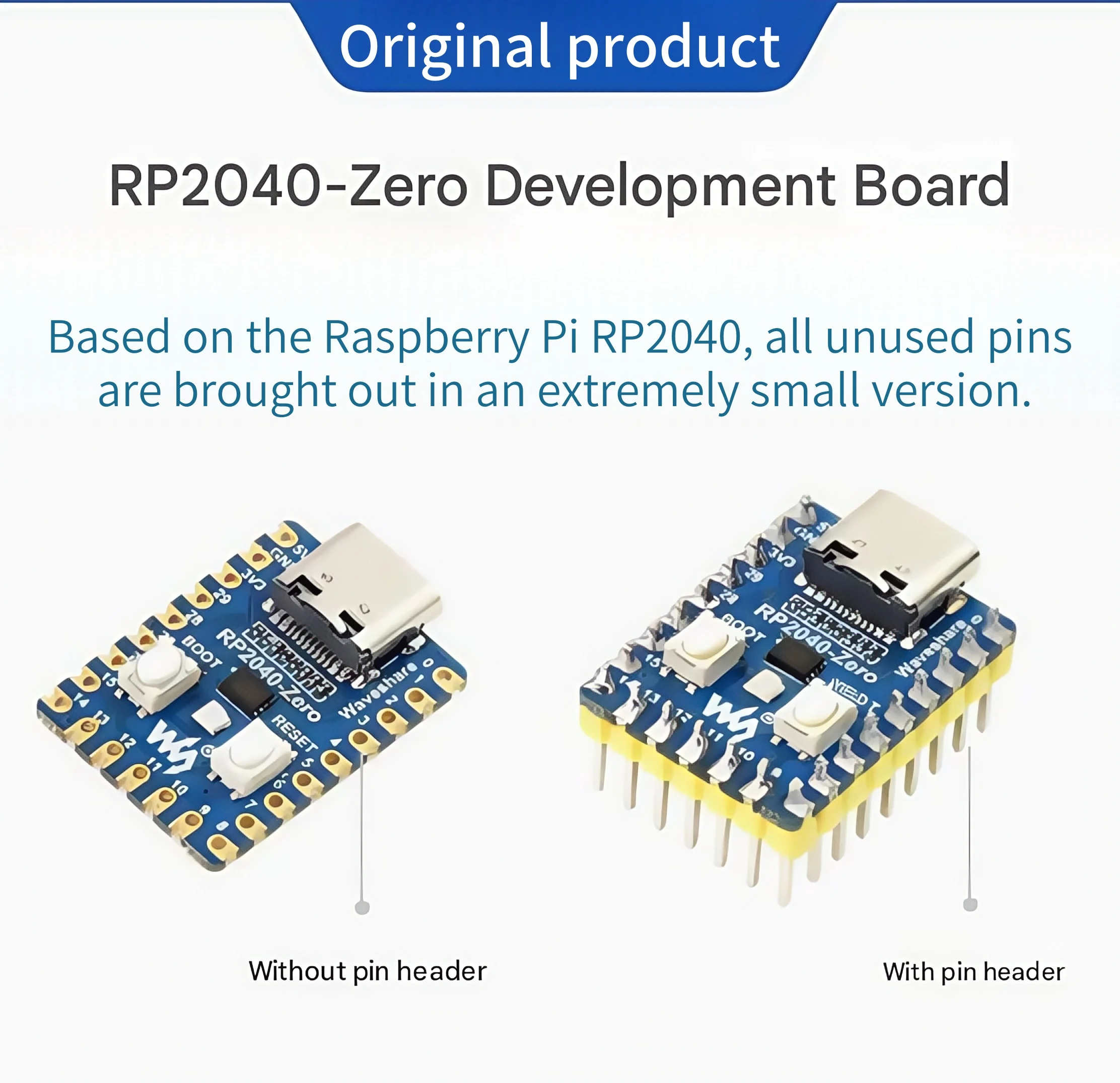 Raspberry Pi RP2040-Zero microcontrolador PICO placa de desenvolvimento RP2040 processador dual-core