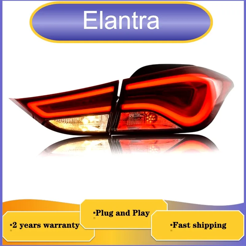 Car Accessories for Hyundai Elantra Taillight 2012-2016 Elantra MD Tail Lamp BMW Design Rear DRL Fog Brake Turn Signal Reversing