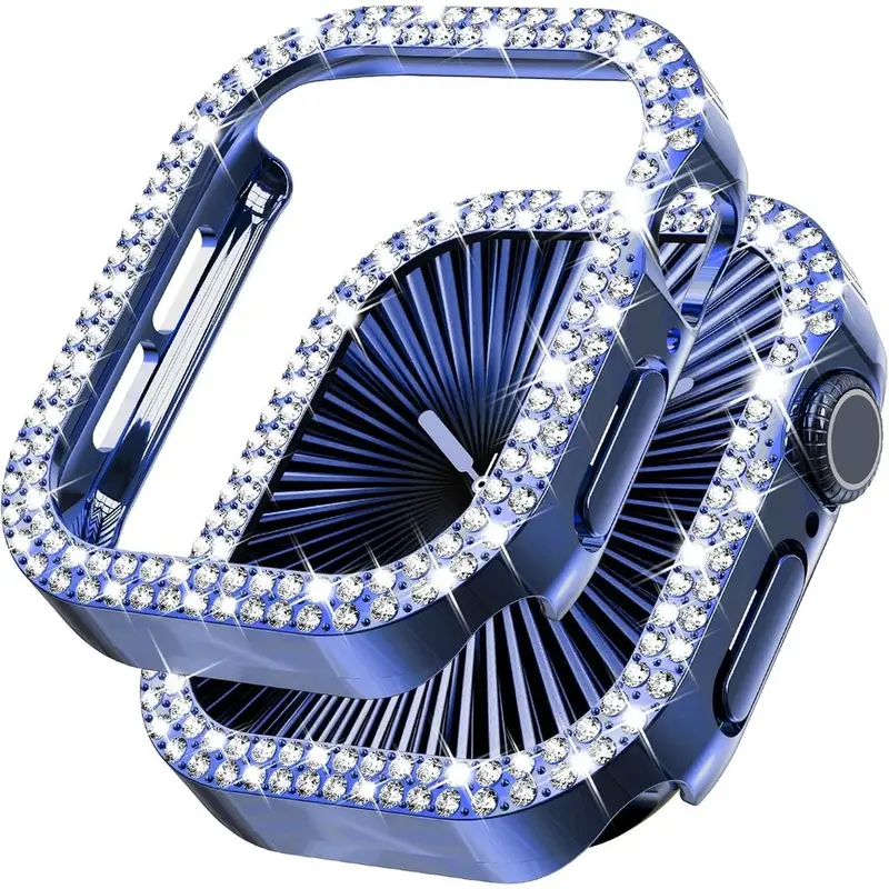 Bling Diamond Hollow Case for Apple Watch 46mm 42mm 40mm 41/44/45/49/41mm for iWatch Series 11 10 9 8 7 6 5 4 3 Protector Cover - Image 7