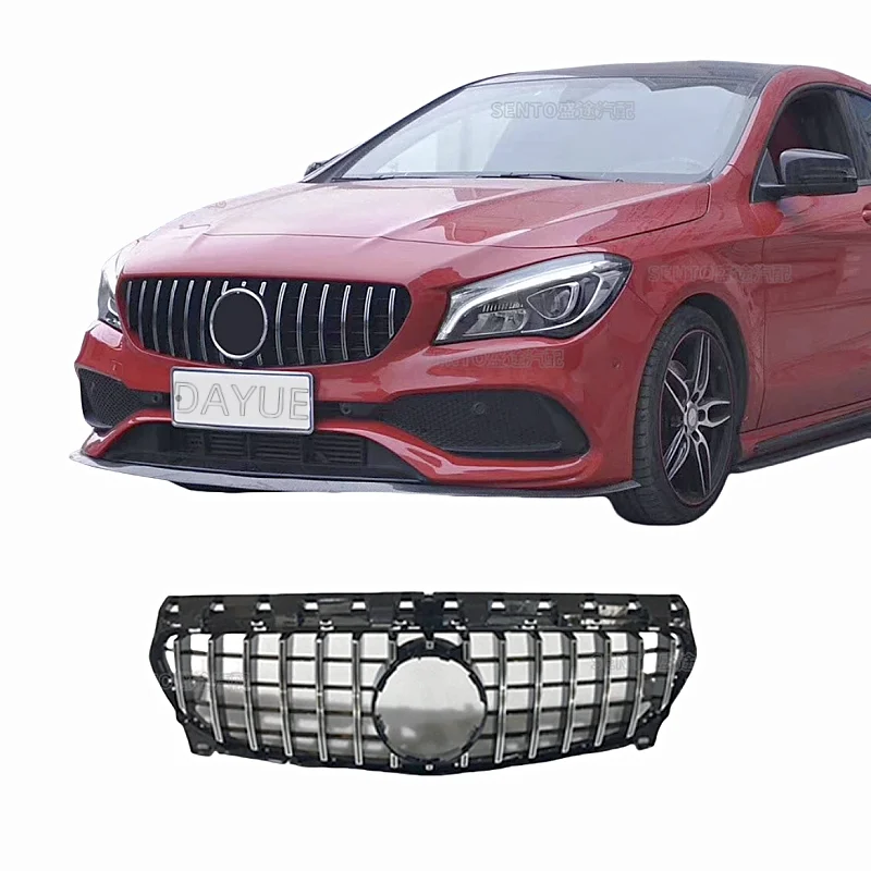

Brand New For CLA 117 Front Bumper Grille, Modified GT Piano Version Grille Automotive Parts, Factory Direct Wh