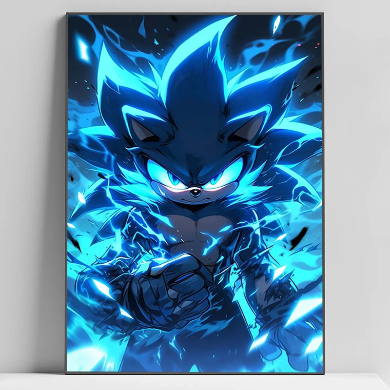 Classic Anime S-SonicS Characters Poster Wall Decoration Living Room Vintage Decorative Paintings Kitchen Decor Home Decorations
