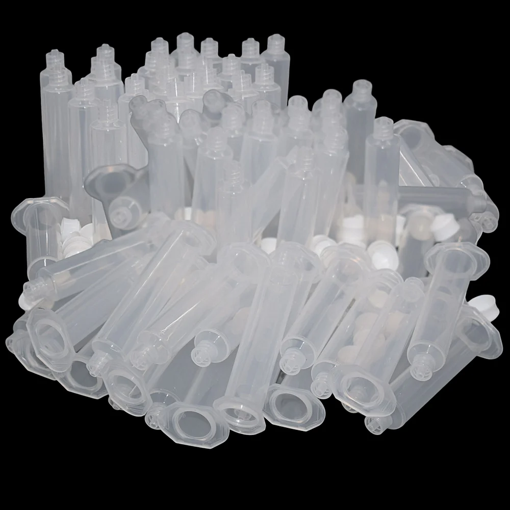 

200pcs 10cc Glue Dispensing Barrels 10ml Adhesives Dispenser Industrial Glue Tube with piston for Industrial Dispensing Tools