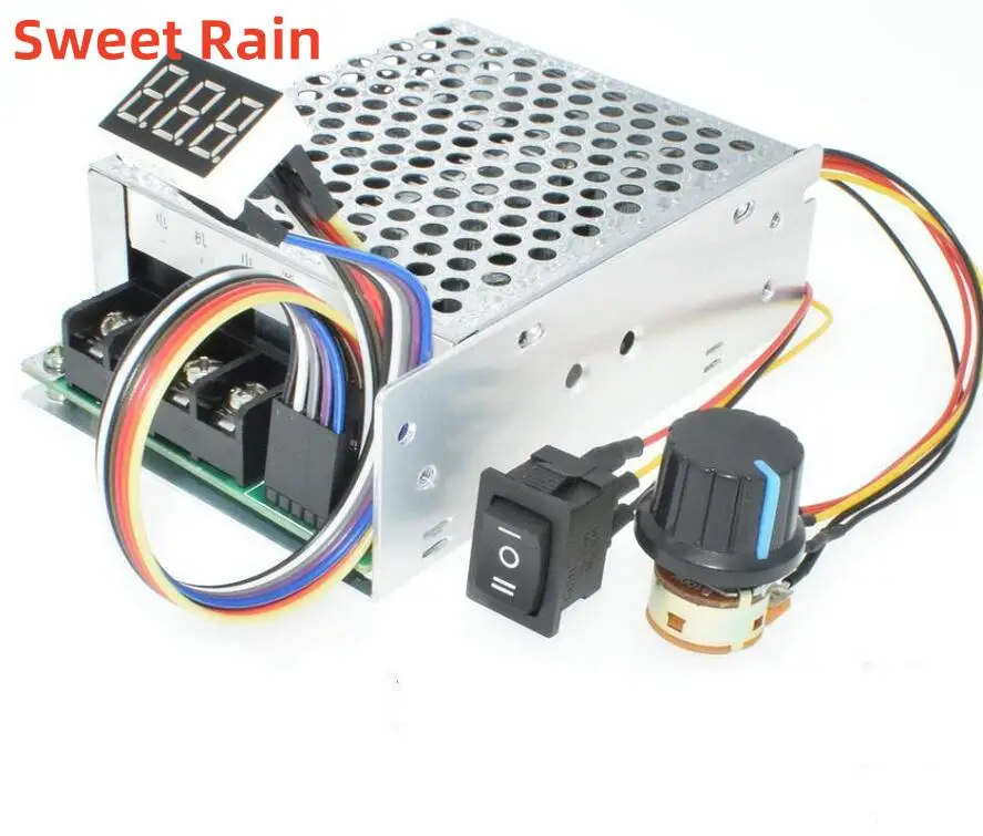 Digital Display 0~100% adjustable DC 10-50V 40A DC Motor Speed Controller PWM 12V 24V 48V 2000W MAX 60A Reversible