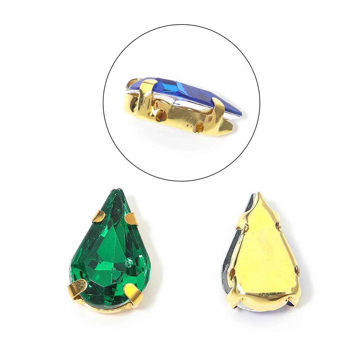 50 قطعة/الحزمة الملونة خياطة على مخلب فضفاض الراين المسيل للدموع قطرة شكل خرز كريستالي DIY بها بنفسك الملابس ديكور الغراء على الخياطة اكسسوارات