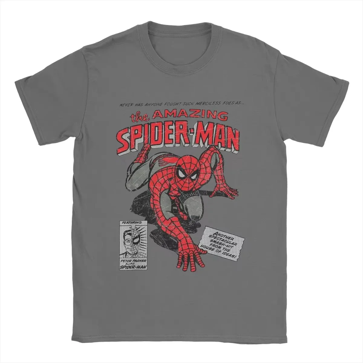 Spider-man Spiderman Movie Retro Comic Men T Shirts Creative Tees Round Neck T-Shirt 100% Cotton Birthday Present Tops image 3