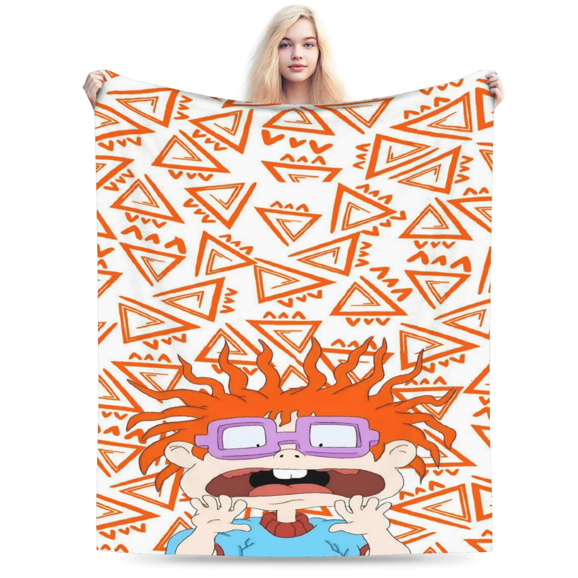 Cartoon R-Rugrats Gift Blanket For Men Women Warm Cozy Fluffy  Throw Blankets for Couch 50x60 Inches Multi-size
