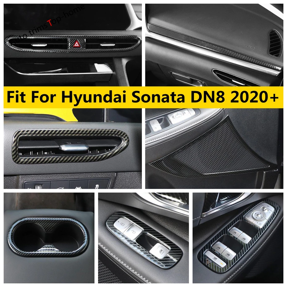 

Window Lift / Door Speaker / Dashboard Air Vent / Water Cup Cover Trim Accessories Interior For Hyundai Sonata DN8 2020 - 2023
