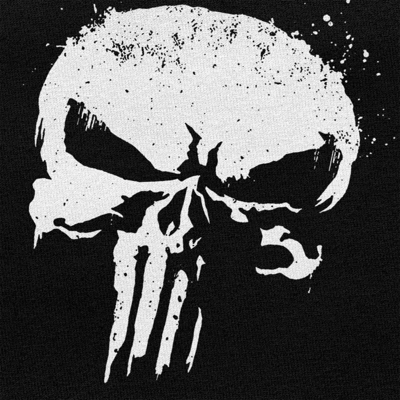 Custom Vintage Skeleton Punisher Skull T Shirts Short Sleeve Cotton Tshirt Fashion T-shirt Leisure Tees Oversized Clothing