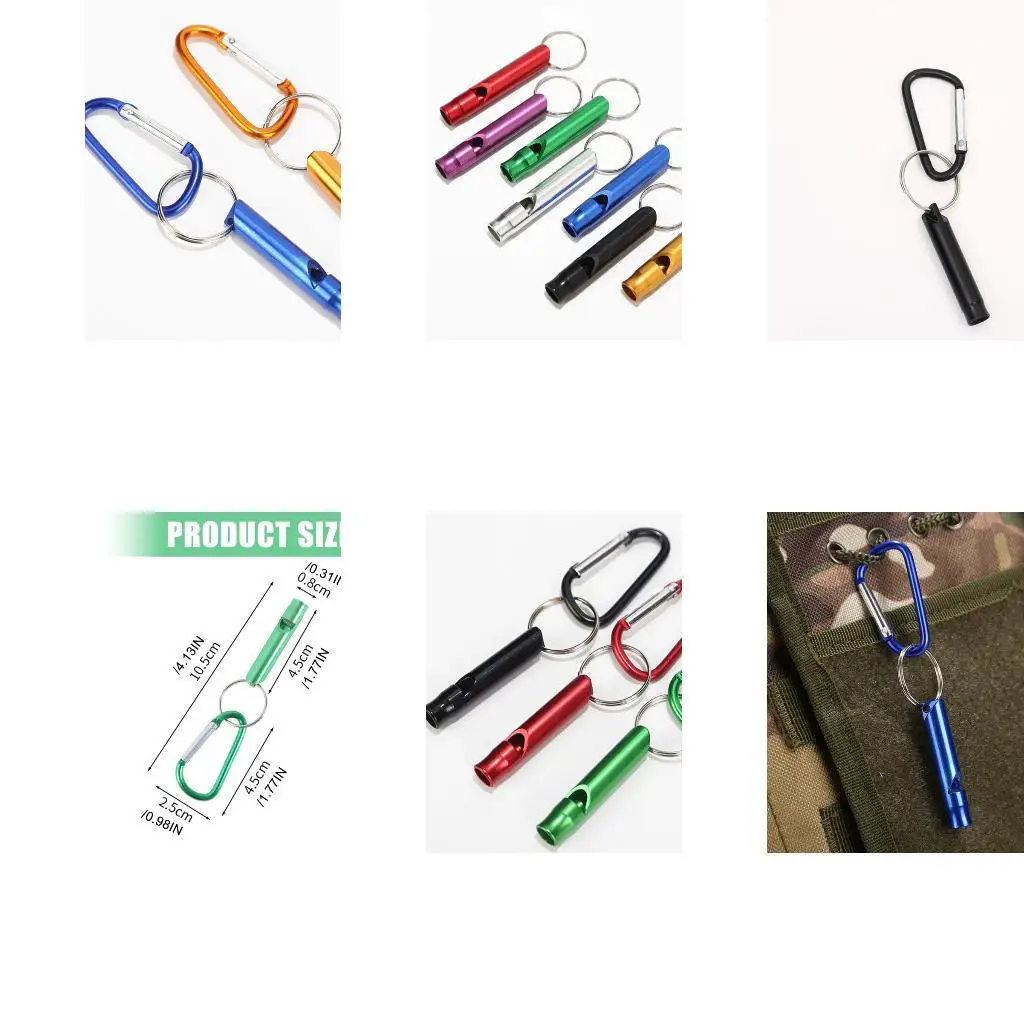 

652F Светлый свисток с легким весом с карабинером высокого звука на открытом воздухе оборудование