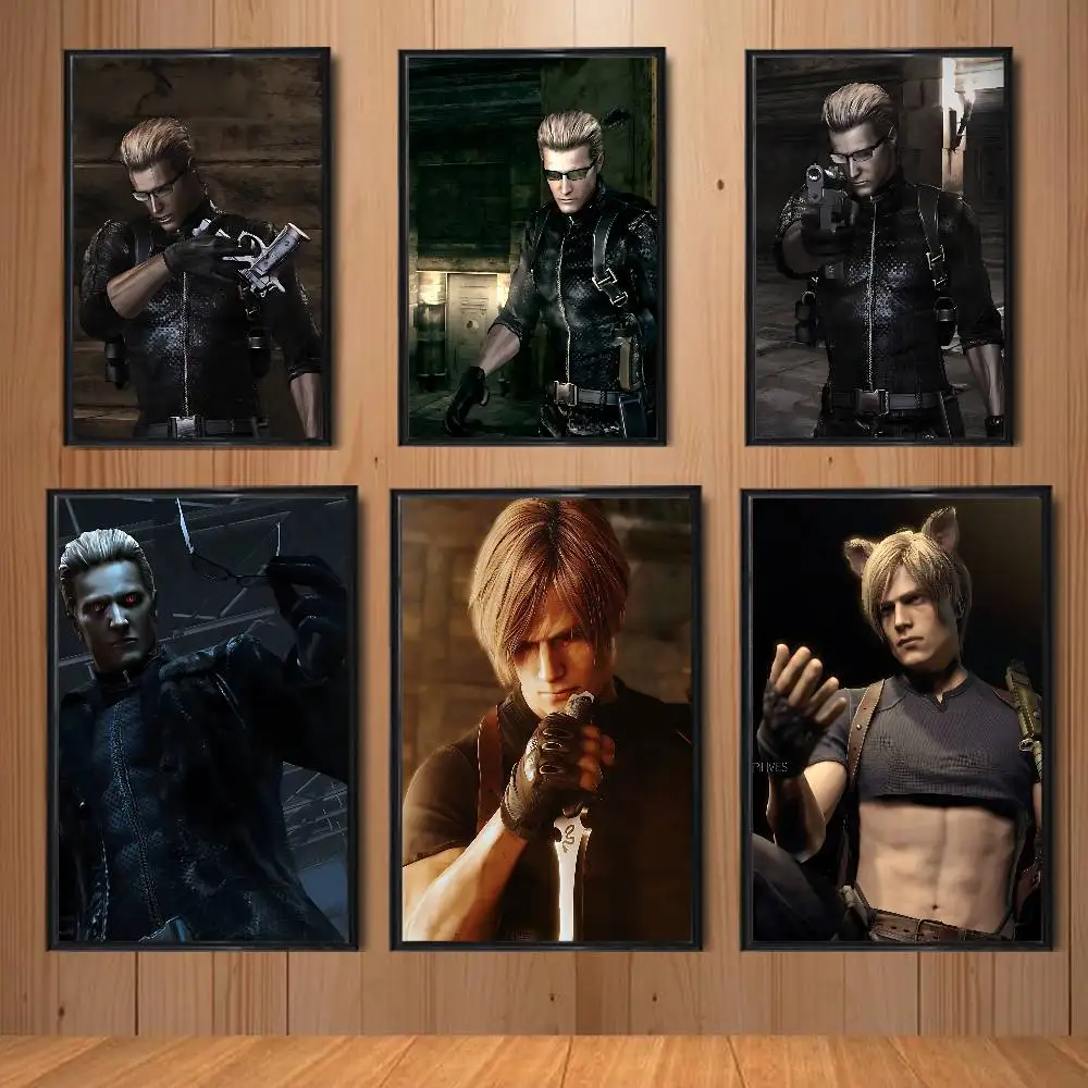Wesker Resident Evil Leon S Poster Prints Wall Art Painting Picture Gift Living Room Bar Restaurant Dec Sticker Large