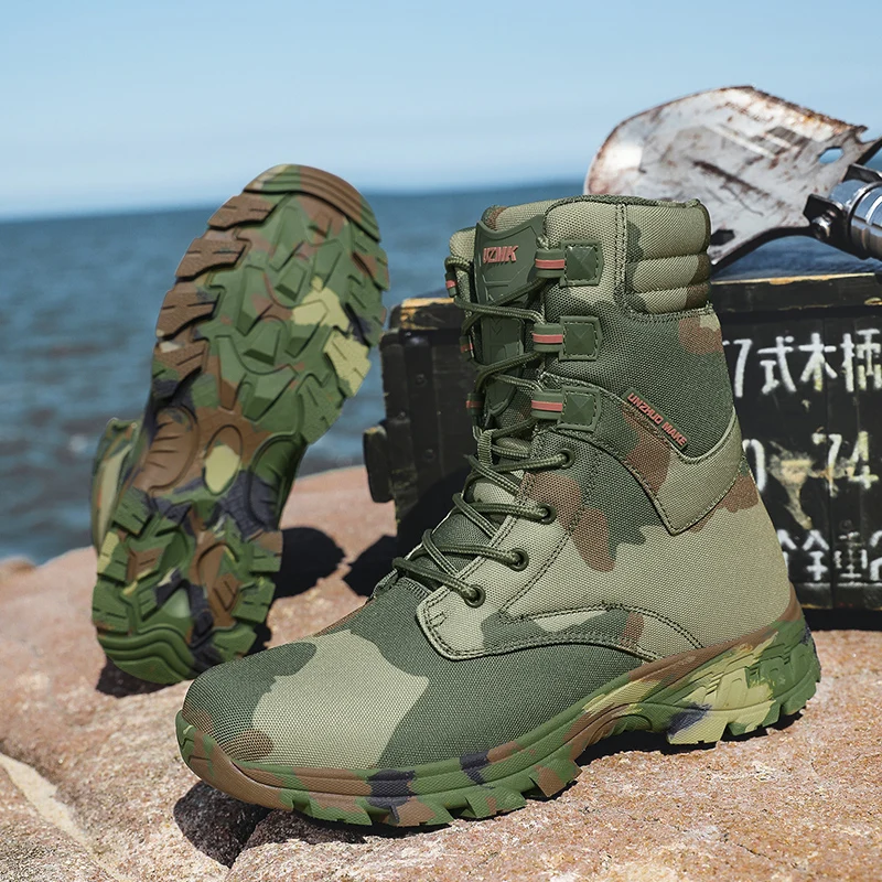 

Мужские камуфляжные тактические ботинки, мужская защитная обувь для работы в пустыне, альпинистская обувь, ботильоны, мужские уличные походные ботинки