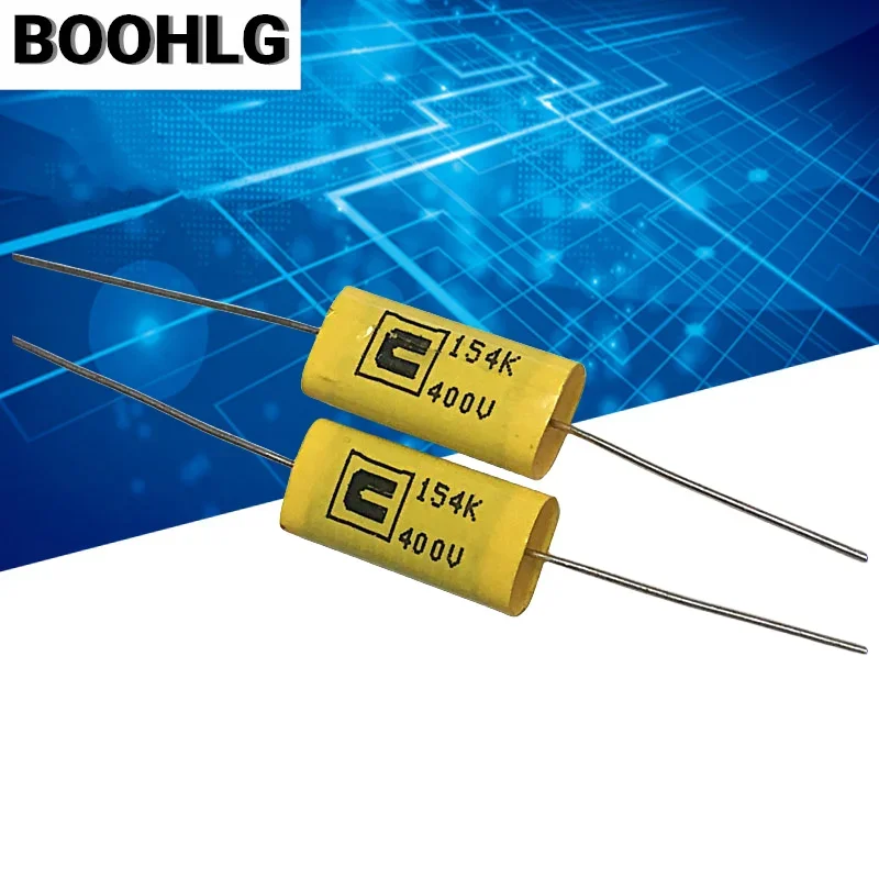 10PCS 0.15uf 400v tweeter audio frequency crossover axial stepless film capacitor 400v 154K