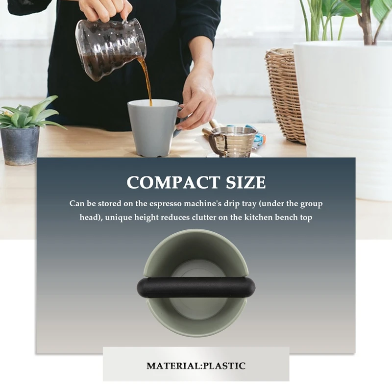 AGLH Coffee Knock Box Grounds Coffee Grind Dump Bin Anti Slip Coffee Powder Residue Box Coffee Tools Bucket Cafe Accessories