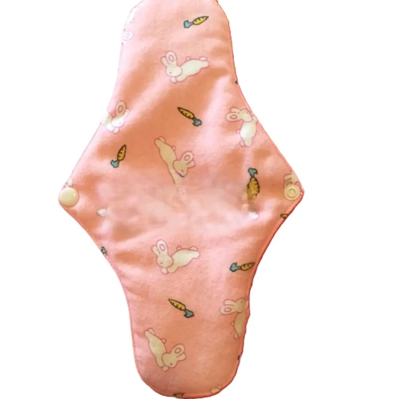 Full Cotton Velvet Pad Cotton Filled Inside With Snap Button Soft Washable Panty Liners Hygiene Pad