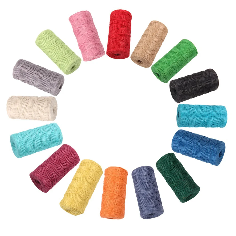 

2Pcs Colorful Jute Rope Twine 50m Red 50m Green for Gift Wrapping Christmas Decor DIY Crafts Jute Twine String