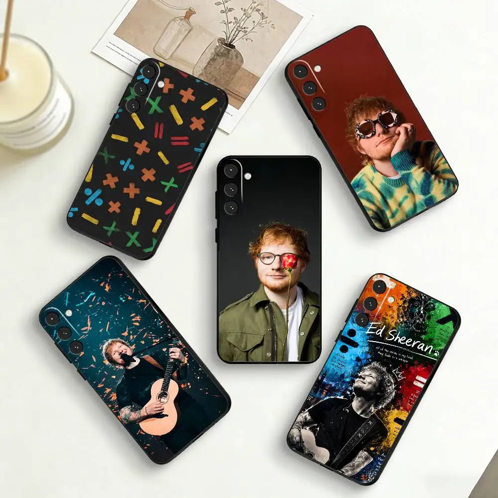 Singer E-Ed Sheeran Phone Case For Samsung Galaxy A73,A72,A71,A70,A53,A52,A51,Others Soft Black Cover
