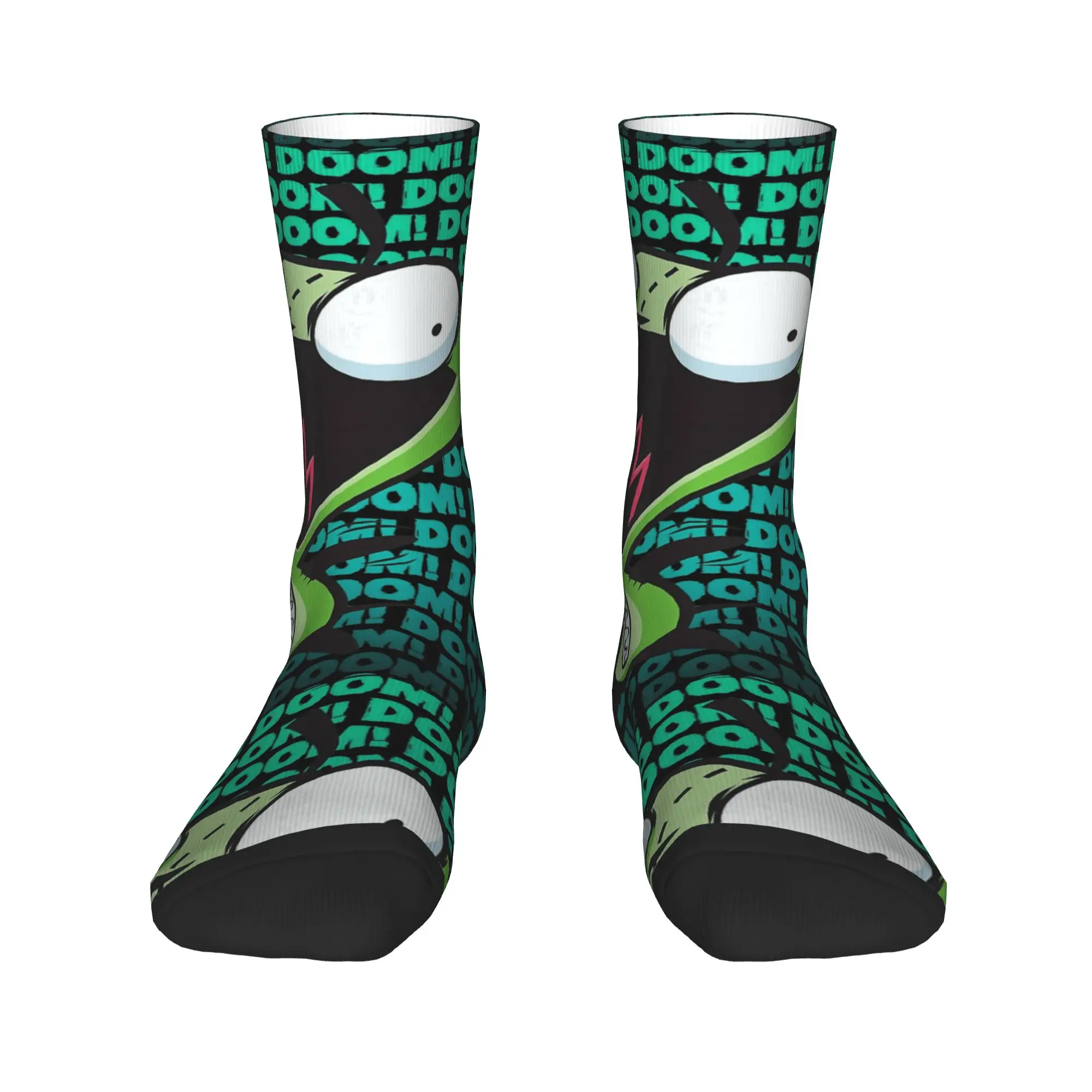 Носки Invaders Zims, чулки для отдыха, мягкие дышащие носки для скейтборда, противоскользящие носки с осенним узором