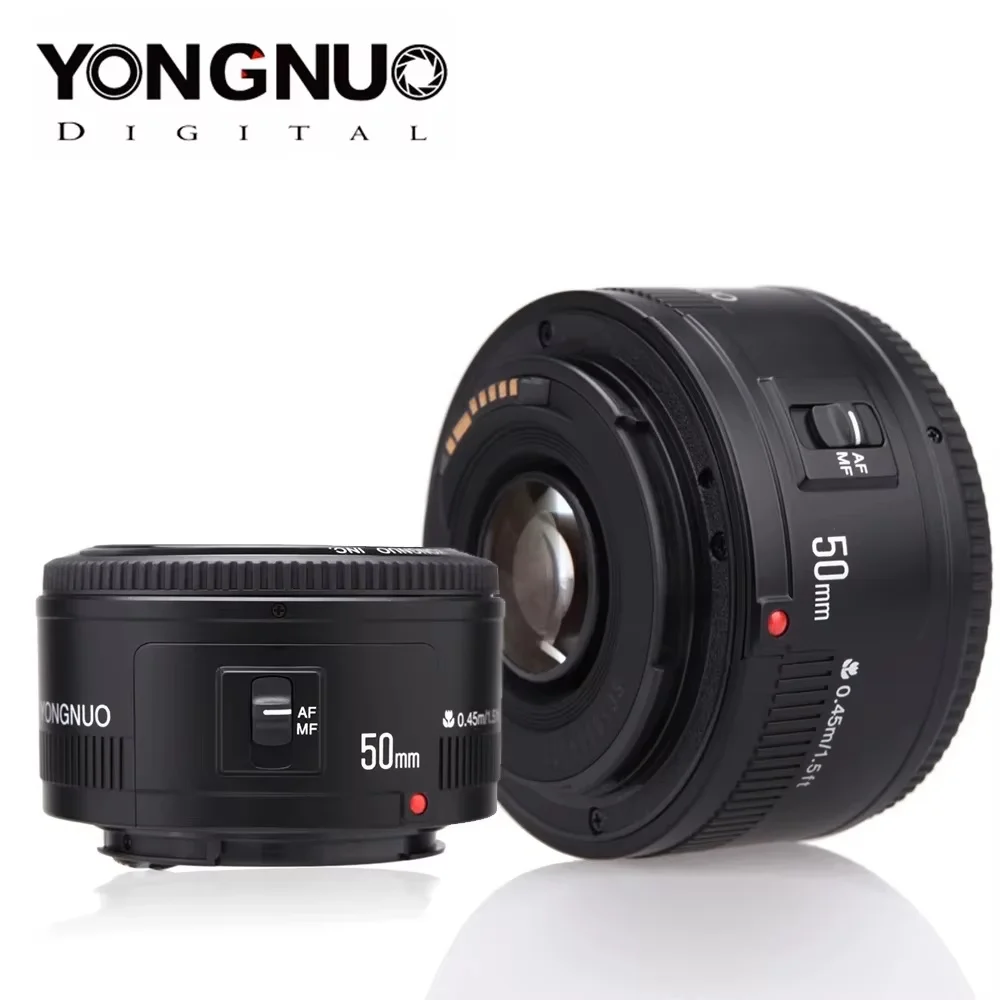 YONGNUO YN50mm F1.8 Lens Auto Focus Large AF Len Aperture Lense Wide-Angle For Nikon Canon Customized Cameras Accessories Gift