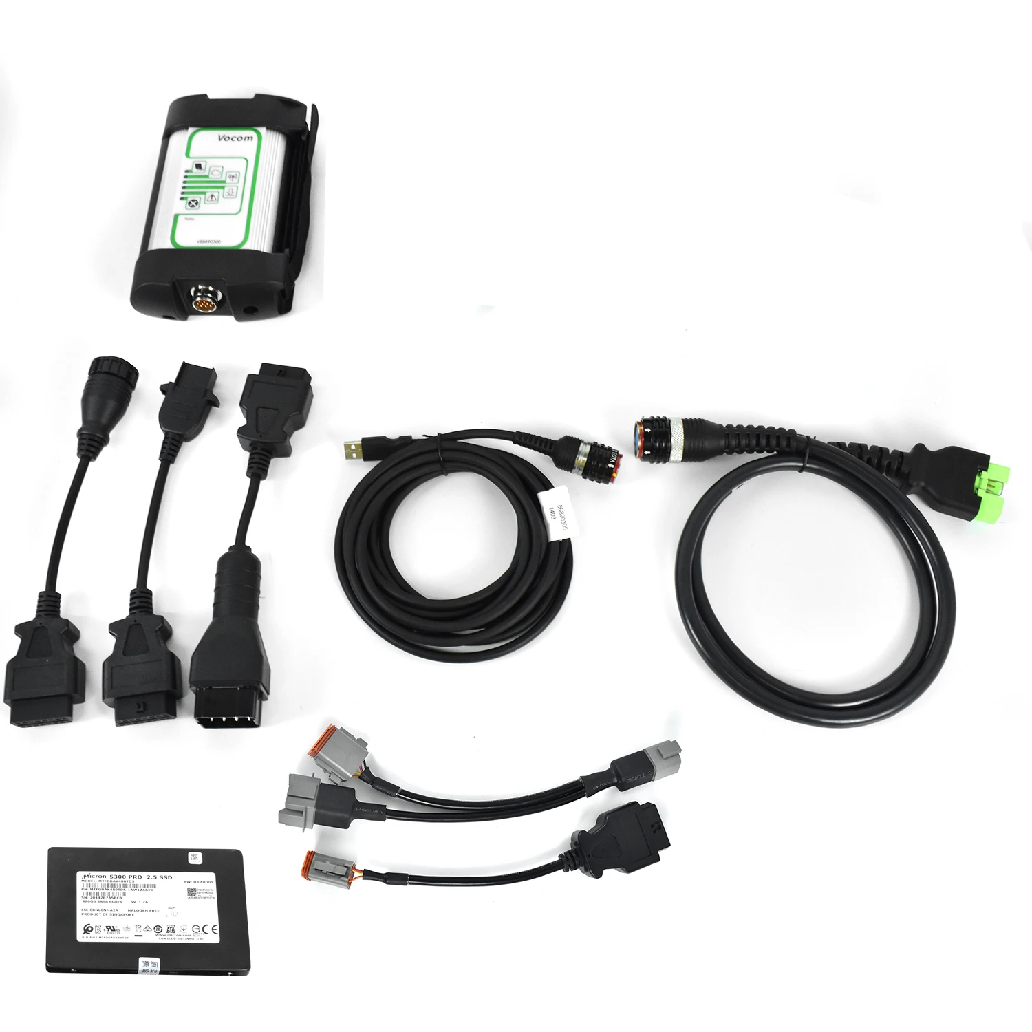 Full Set Marine Diagnosis kit for VOCOM vodia5 penta cables engine industrial vocom 88890300 6Pin +8Pin cable Diagnostic Tool