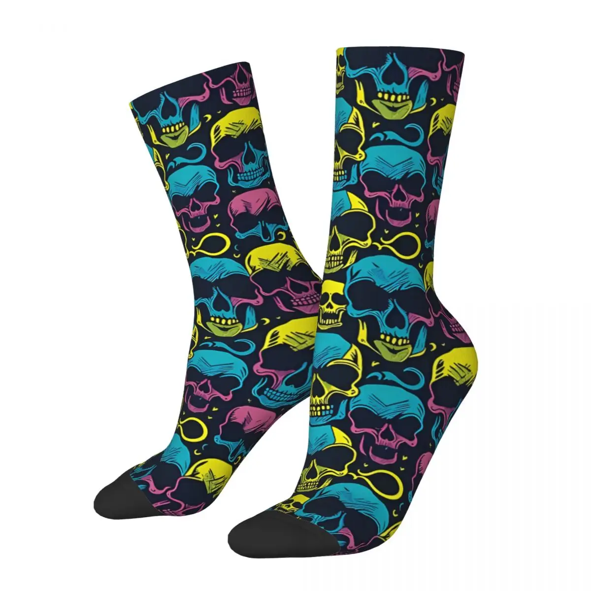 

Pop Art Skull Grunge Skulls Kawaii Socks Sports Cartoon Pattern Socks