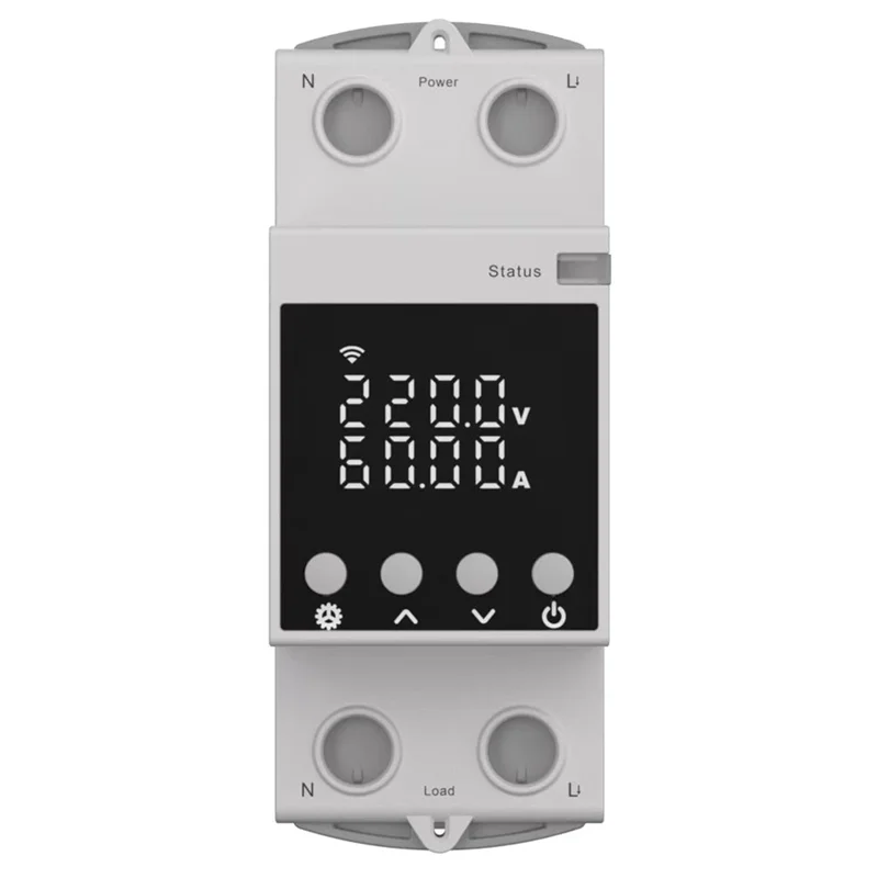 AB41-Tuya Wifi Relay LCD Display Adjustable Overvoltage, Undervoltage And Overcurrent Protector Smart Switch Remote Control